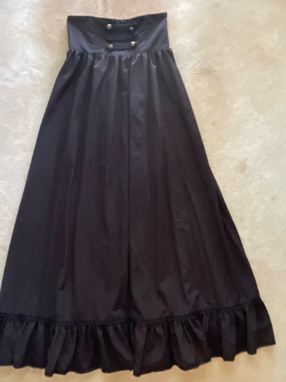 High Rise Black Maxi Skirt